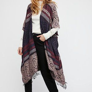 Free People Arizona Woven Pattern Kimono